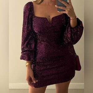Purple sequins dress